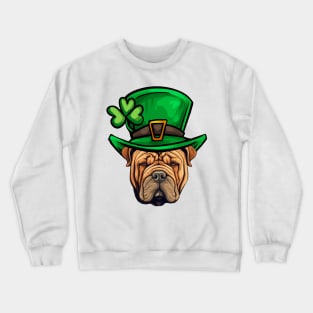 Funny St Patricks Day Shar Pei Sharpei Crewneck Sweatshirt